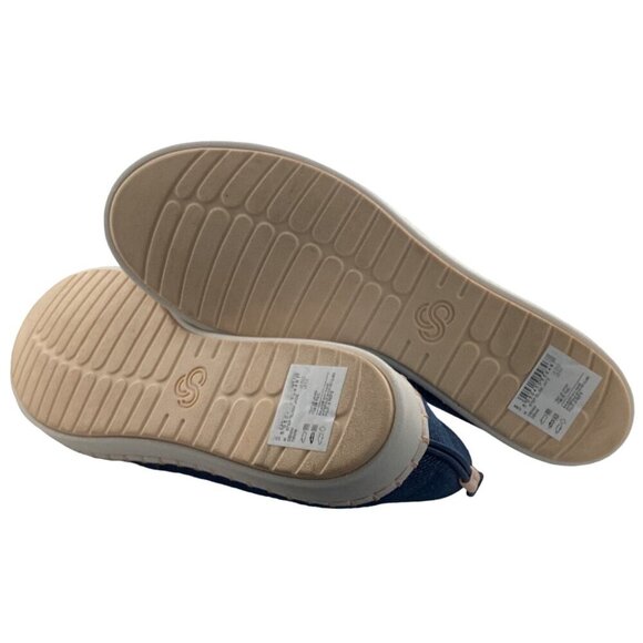 Clarks Cloudsteppers Step Glow Jade Blue Loafers Size 8 Sneakers Denim Shoes - Picture 9 of 9